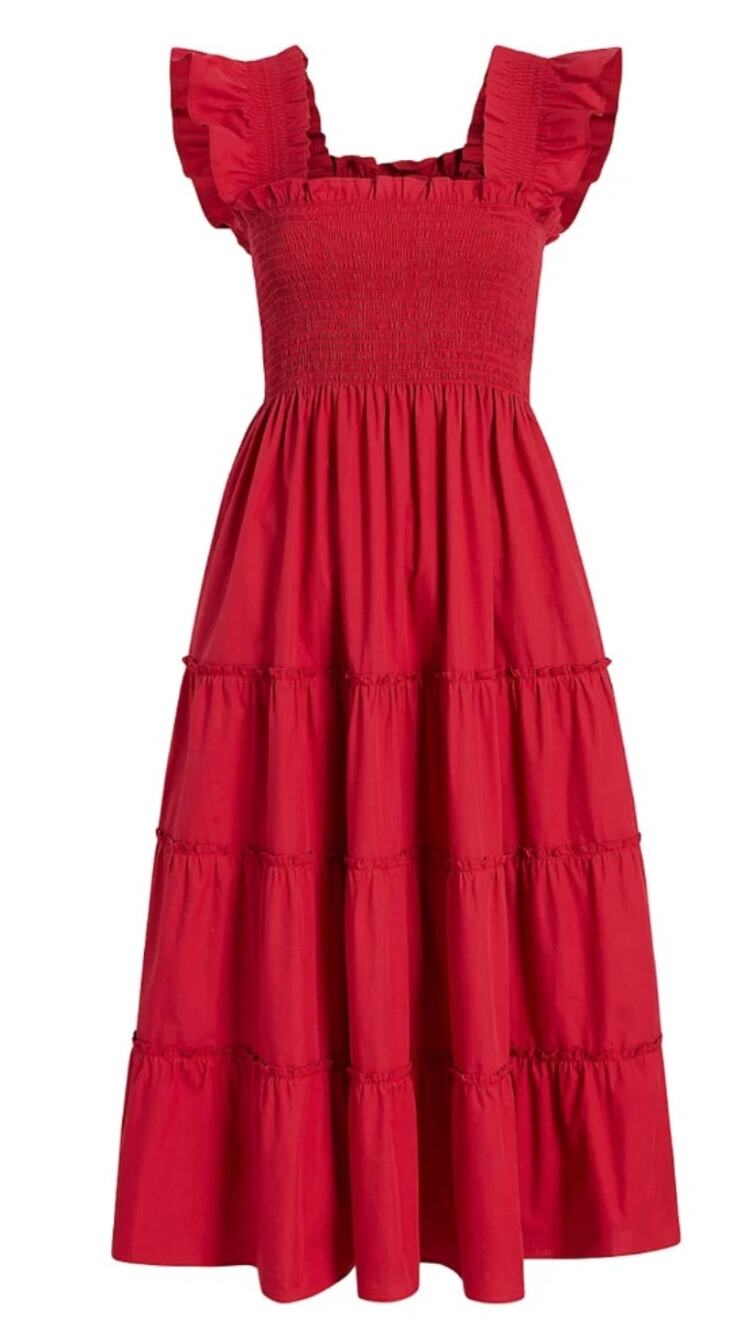 Hill House The Ellie Nap Dress in Red size S small